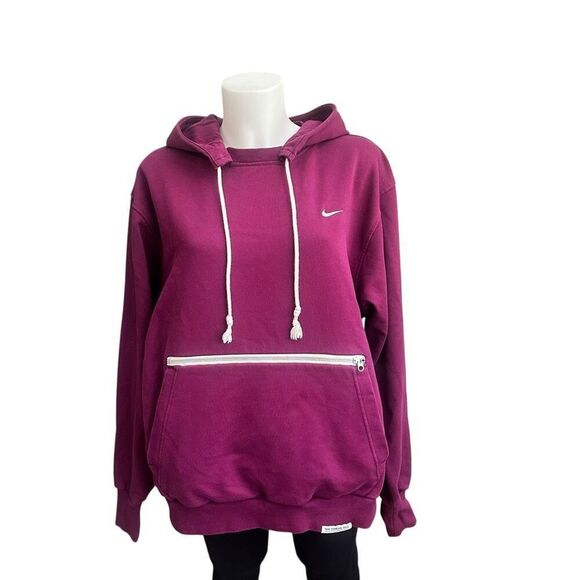 NIKE Purple‎ Dri-Fit Swoosh Fly Standard Issue Pullover Basketball Hoodie Large - Picture 1 of 9